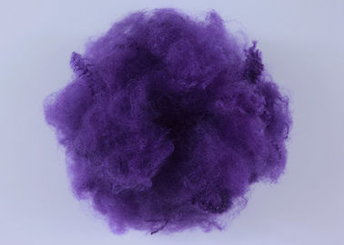 Fibra reciclada púrpura del animal doméstico de 6D*65M M, elasticidad de la fibra de grapa del animal doméstico buena antiestática